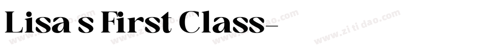 Lisa s First Class字体转换